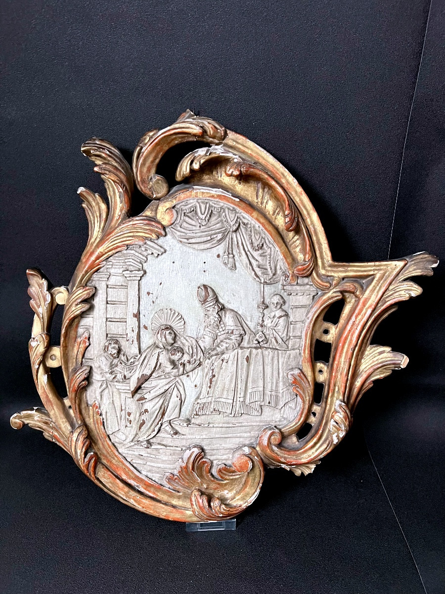 Bas Relief - Presentation At The Temple - Italy Or Germany 18th Century 