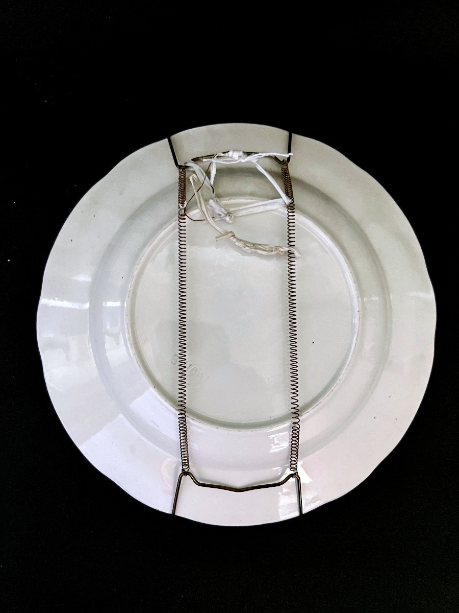 Assiette Maçonnique En Faïence - Loge La Charité - XIXè Siècle -photo-3