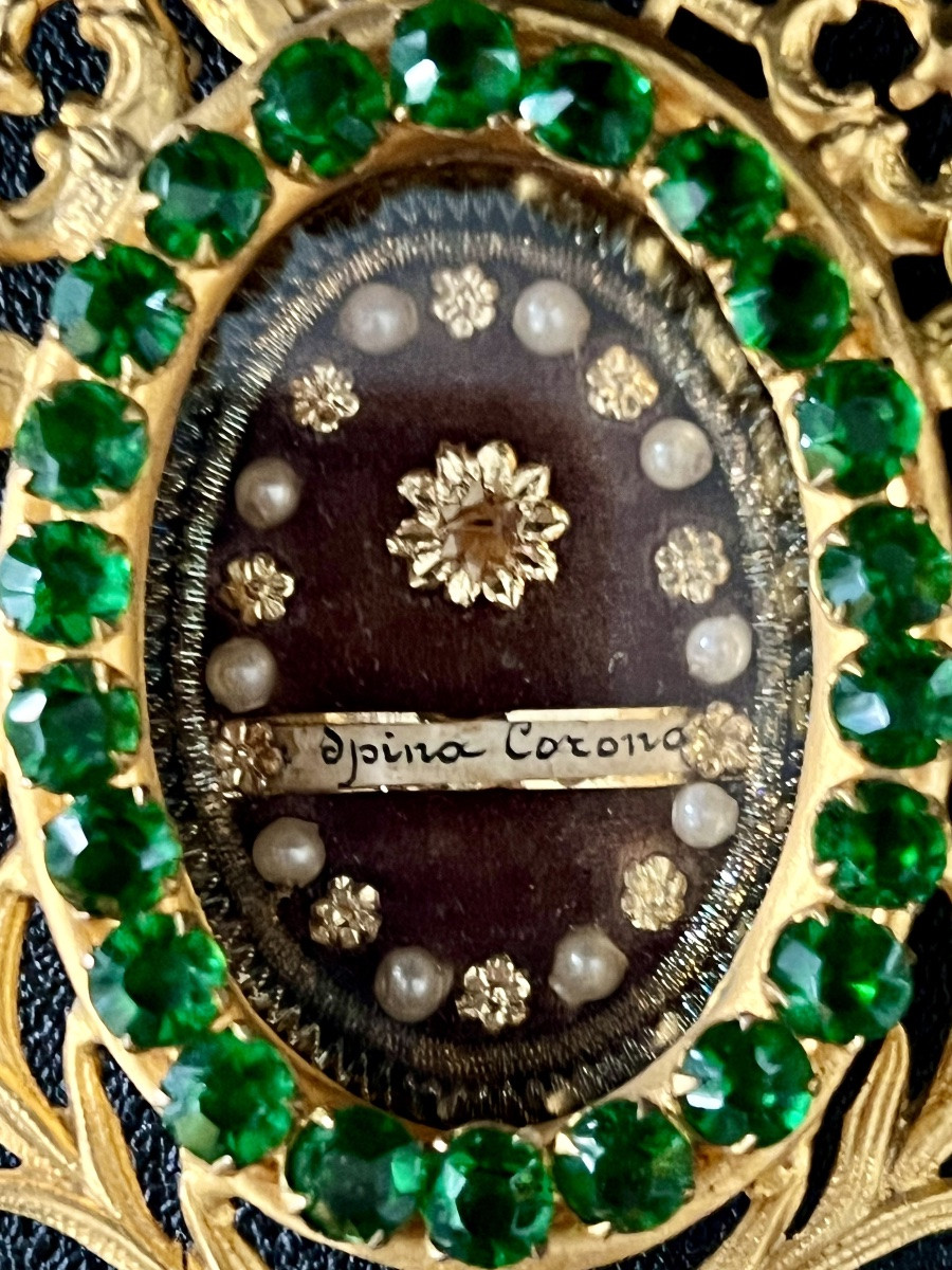 Reliquary - Thorn Of The Crown Of Christ - 19th Century -photo-7