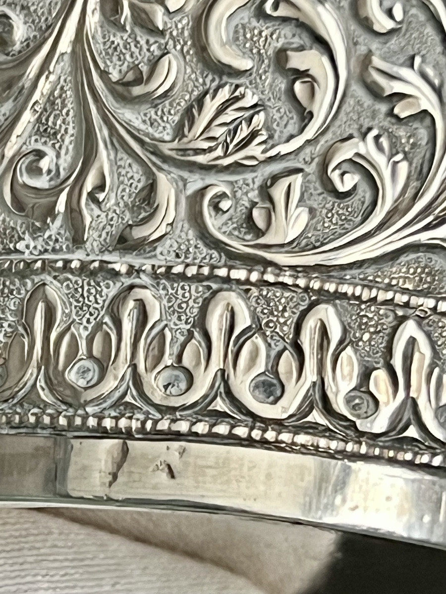 Embossed Silver Box - Animal Hunting Scene - 19th Century -photo-5