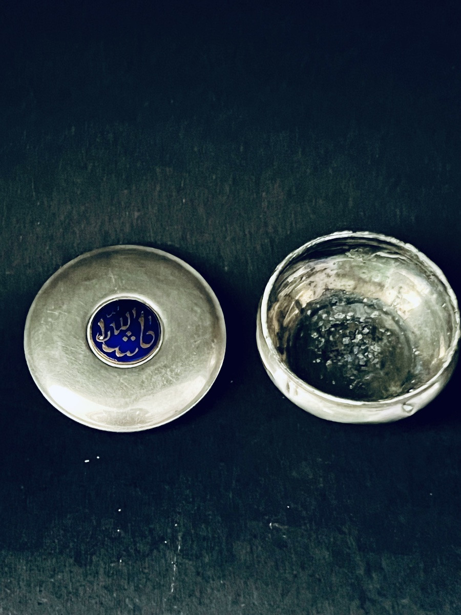 Pillulier en Argent et émail - Moyen Orient - XIXë-photo-3