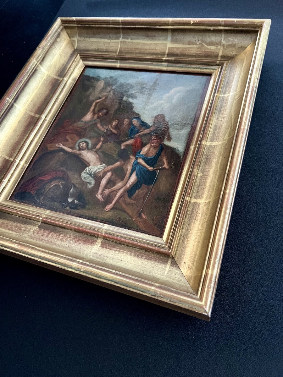 École italienne vers 1650  - La mise en croix du Christ -photo-3