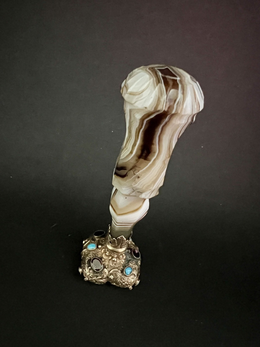 Austro-hungarian Prestige Stamp, 19th Century – Gold, Agate, Garnets And Turquoise-photo-1