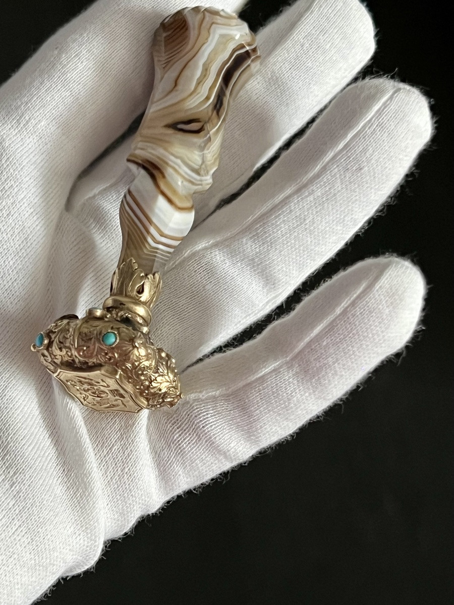 Austro-hungarian Prestige Stamp, 19th Century – Gold, Agate, Garnets And Turquoise-photo-7