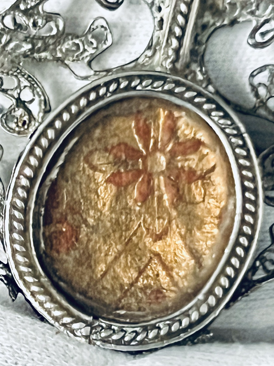 Filigree Silver Reliquary – Relic Of Saint Felix Of Cantalice – 18th/19th Century-photo-6