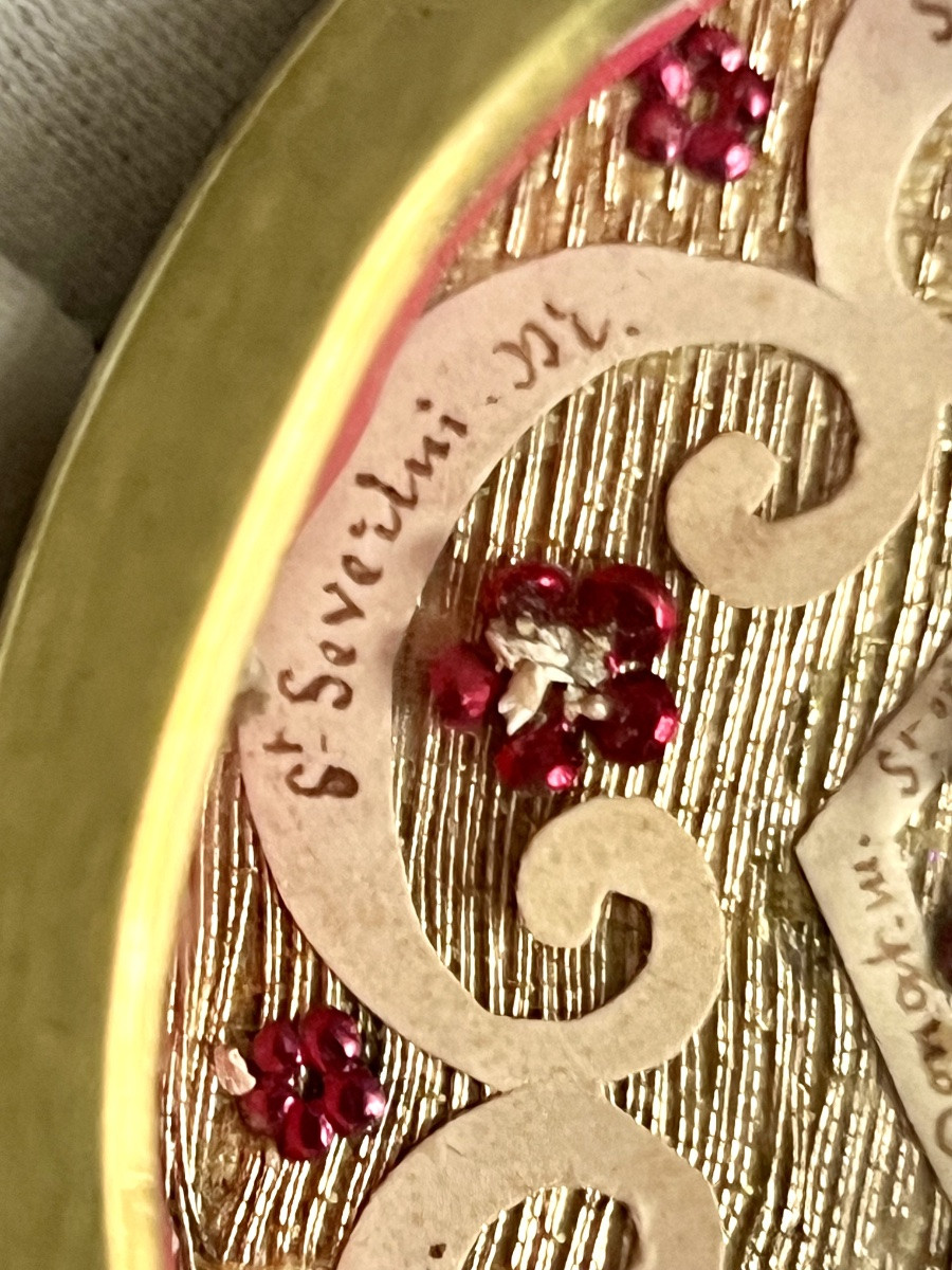 Oval Reliquary With Nine Holy Martyrs With Episcopal Seal, 18th–19th Century-photo-3