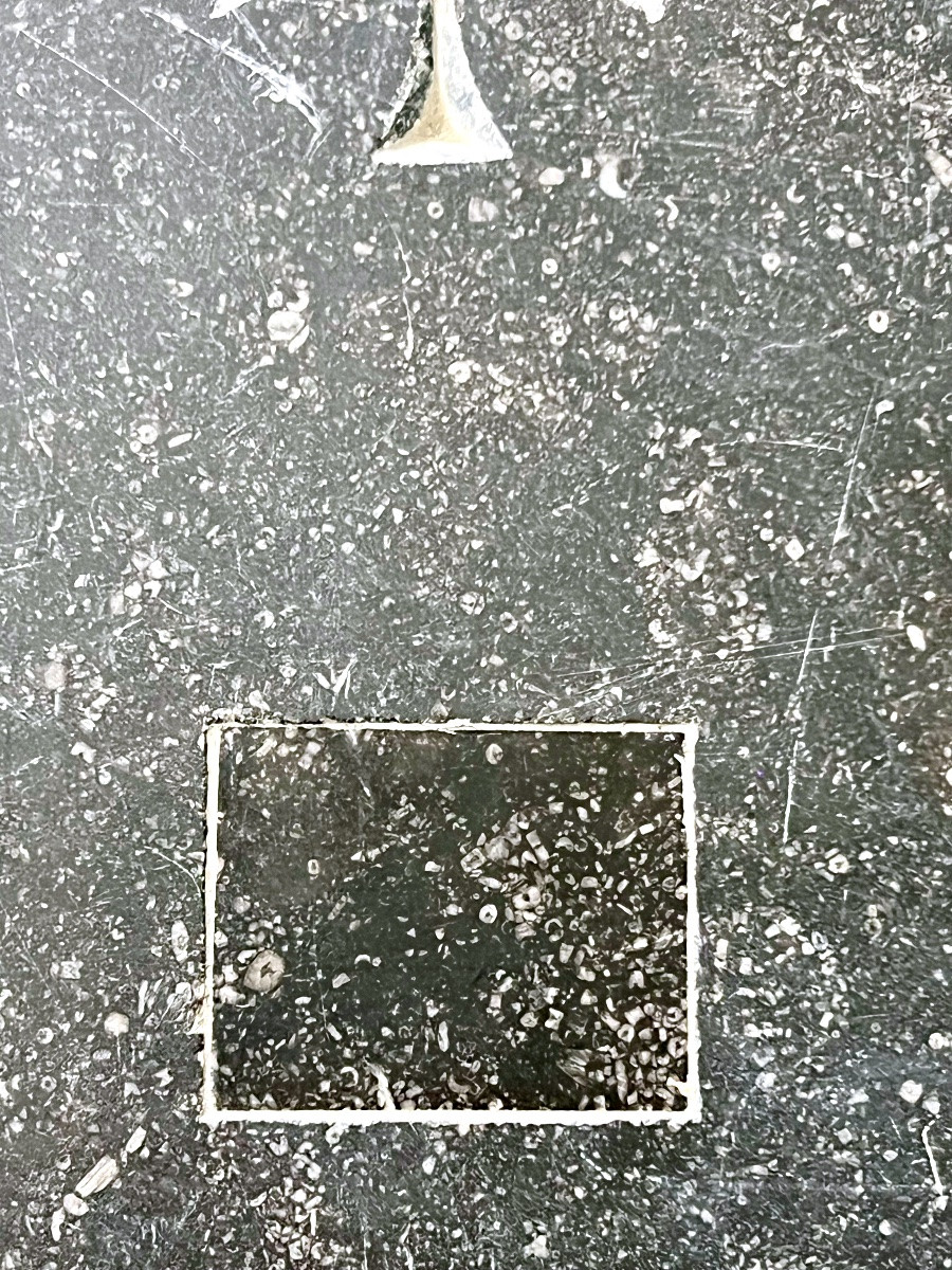 Marble Altar Slab With Engraved Cross – Relic Container-photo-2