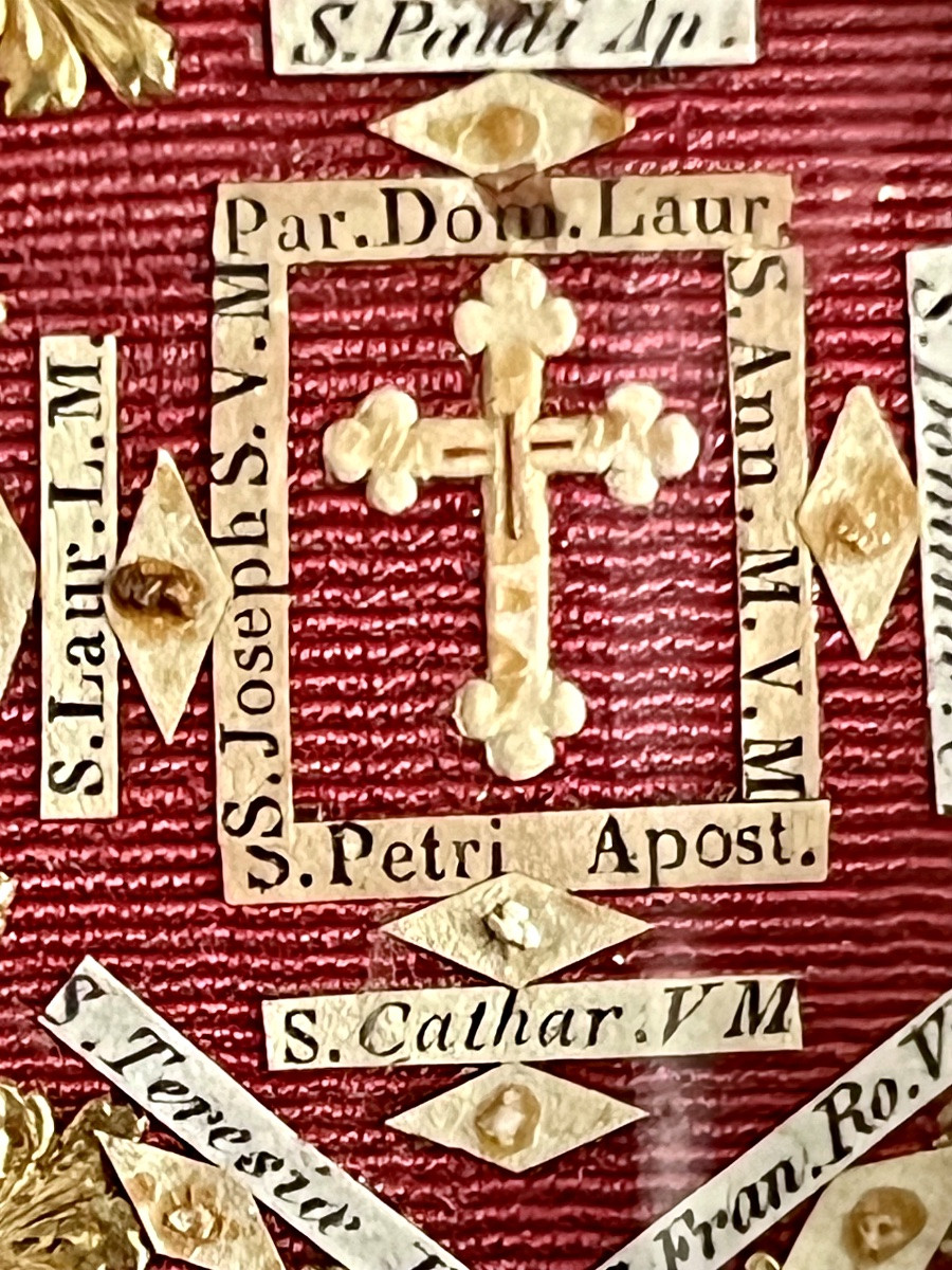 Reliquaire contenant un fragment de la Vraie Croix et reliques de saints – XIXe siècle - Italie-photo-3