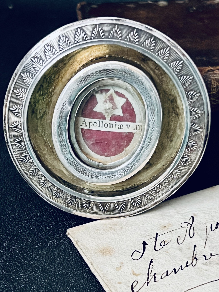 Authentic Reliquary With Relic Of Saint Apollonia (ex Ossibus) - Rome - 1801-photo-2