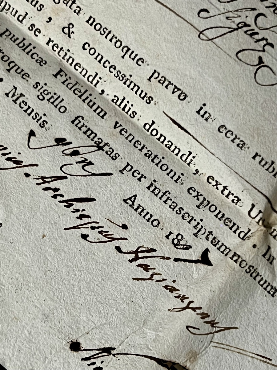 Authentic Reliquary With Relic Of Saint Apollonia (ex Ossibus) - Rome - 1801-photo-3