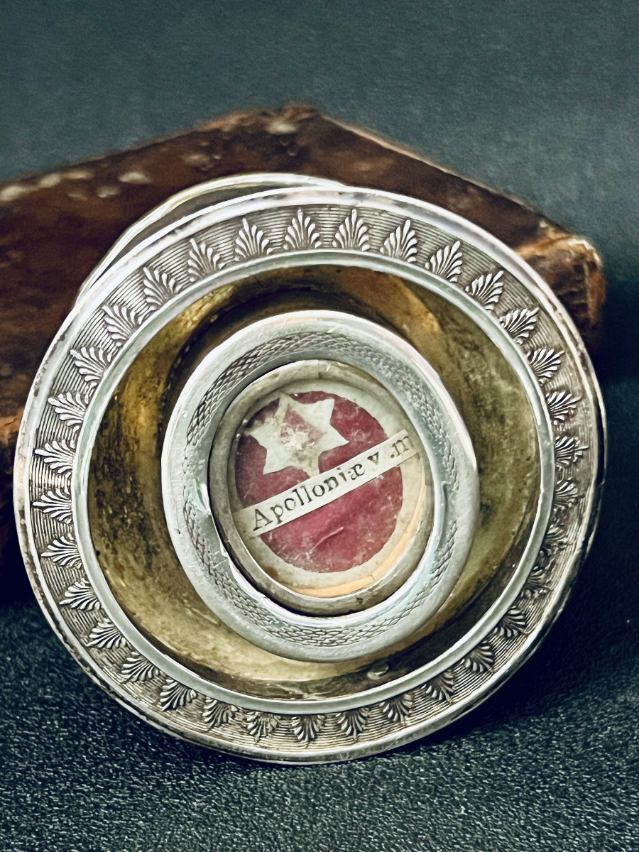 Authentic Reliquary With Relic Of Saint Apollonia (ex Ossibus) - Rome - 1801-photo-5