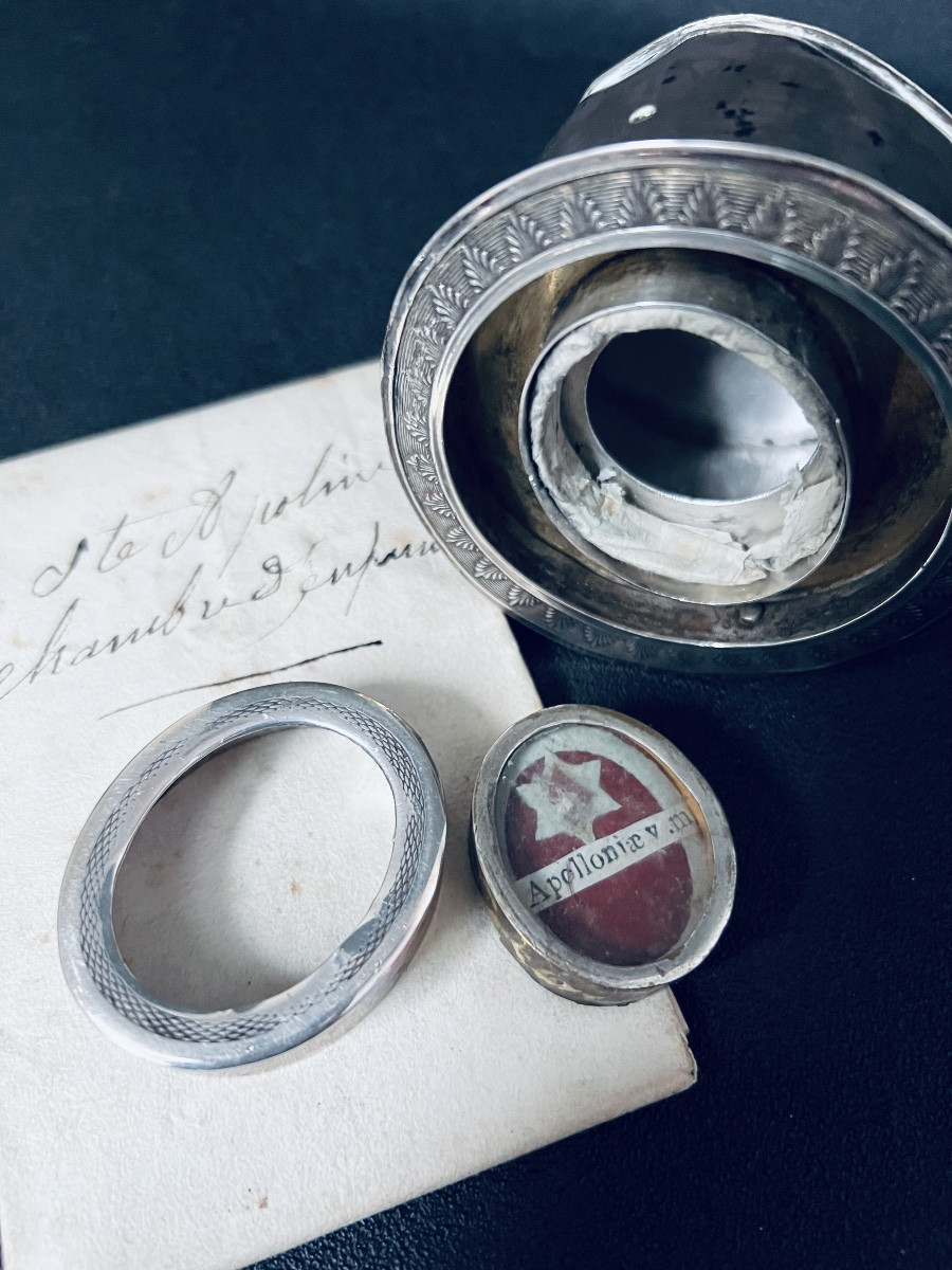 Authentic Reliquary With Relic Of Saint Apollonia (ex Ossibus) - Rome - 1801-photo-7