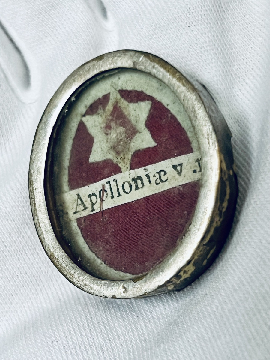 Authentic Reliquary With Relic Of Saint Apollonia (ex Ossibus) - Rome - 1801-photo-8