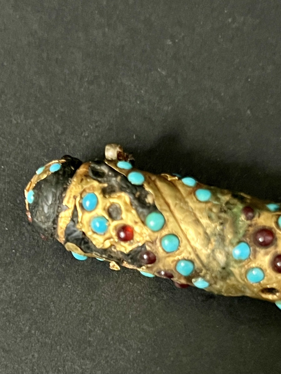 Très rare reliquaire chrétien oriental en forme de doigt – XVIIᵉ/XVIIIᵉ siècle-photo-2