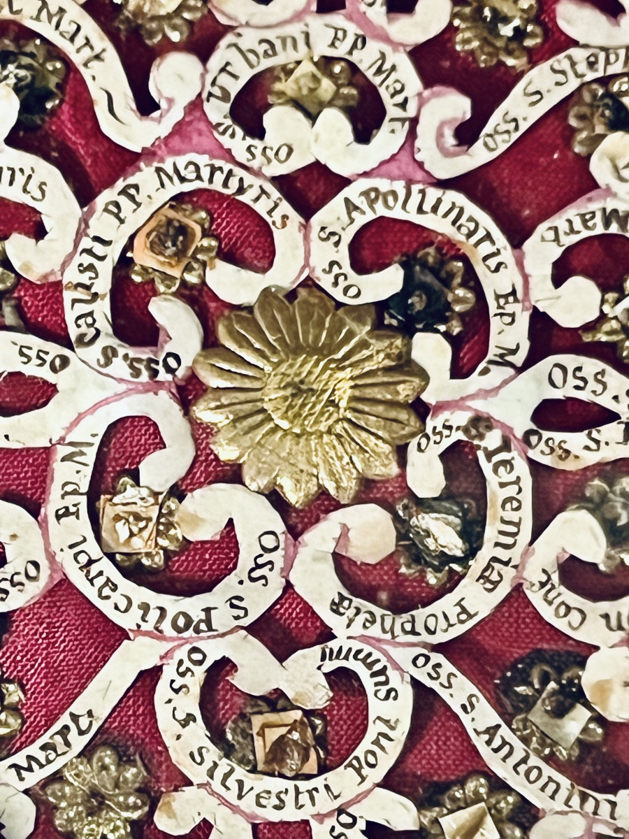 Reliquaire collectif en argent avec 18 reliques , XIXe siècle - Italie -photo-4
