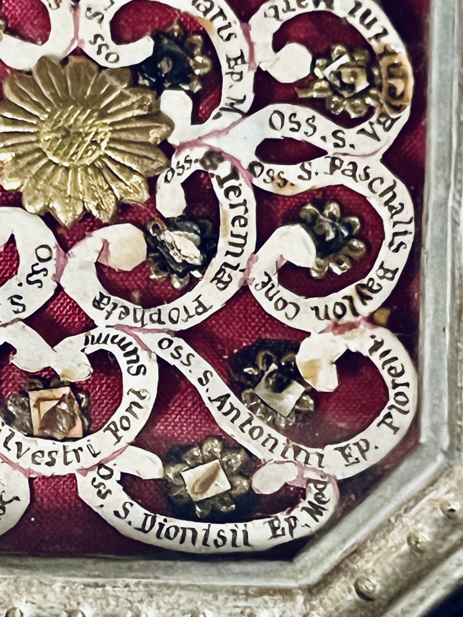 Reliquaire collectif en argent avec 18 reliques , XIXe siècle - Italie -photo-7