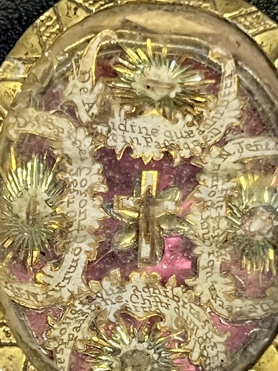 Gold Reliquary With Relic Of  The True Cross And The Passion Of Dnjc , 18th Century - Italy-photo-1