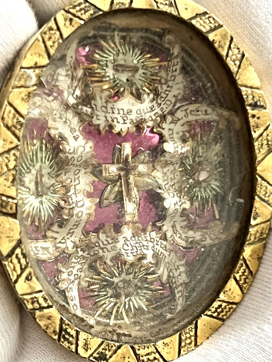 Gold Reliquary With Relic Of  The True Cross And The Passion Of Dnjc , 18th Century - Italy-photo-8