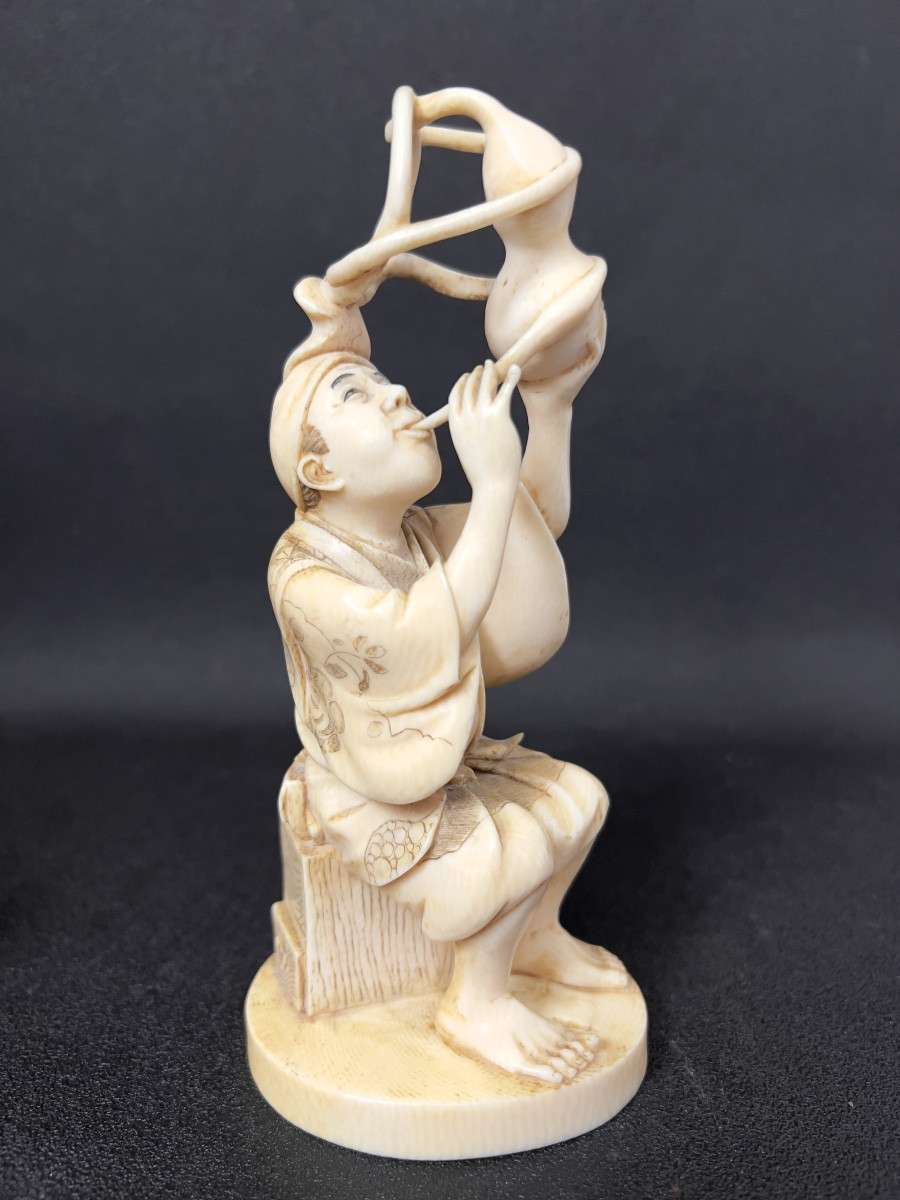 Ivory Okimono, Signed Soichi/ Munekazu, Japan, Meiji Period (1868-1912) And Its Cites