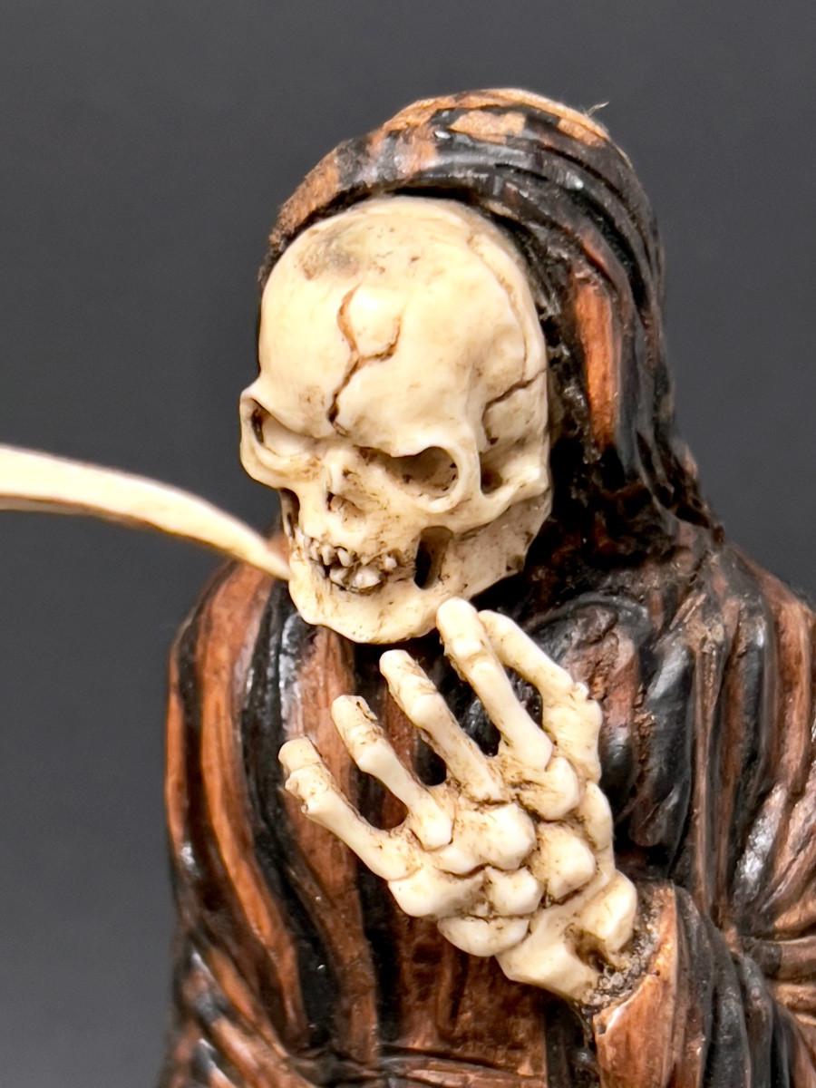 Vanity – Memento Mori, Figure Of Death With A Scythe, 19th Century-photo-2