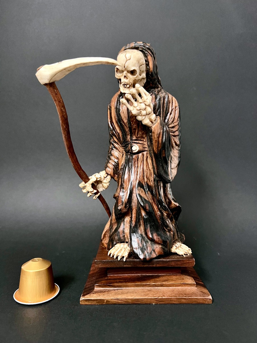 Vanity – Memento Mori, Figure Of Death With A Scythe, 19th Century-photo-3