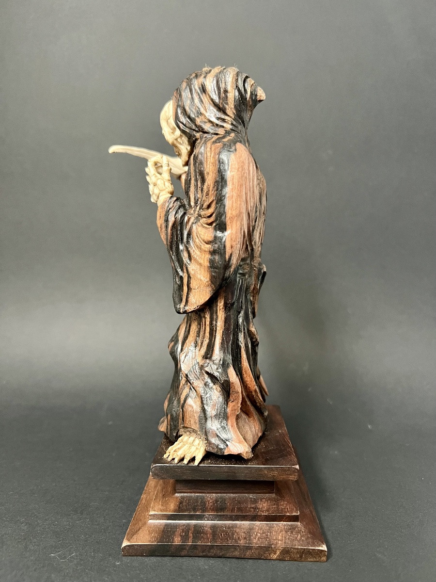 Vanity – Memento Mori, Figure Of Death With A Scythe, 19th Century-photo-3