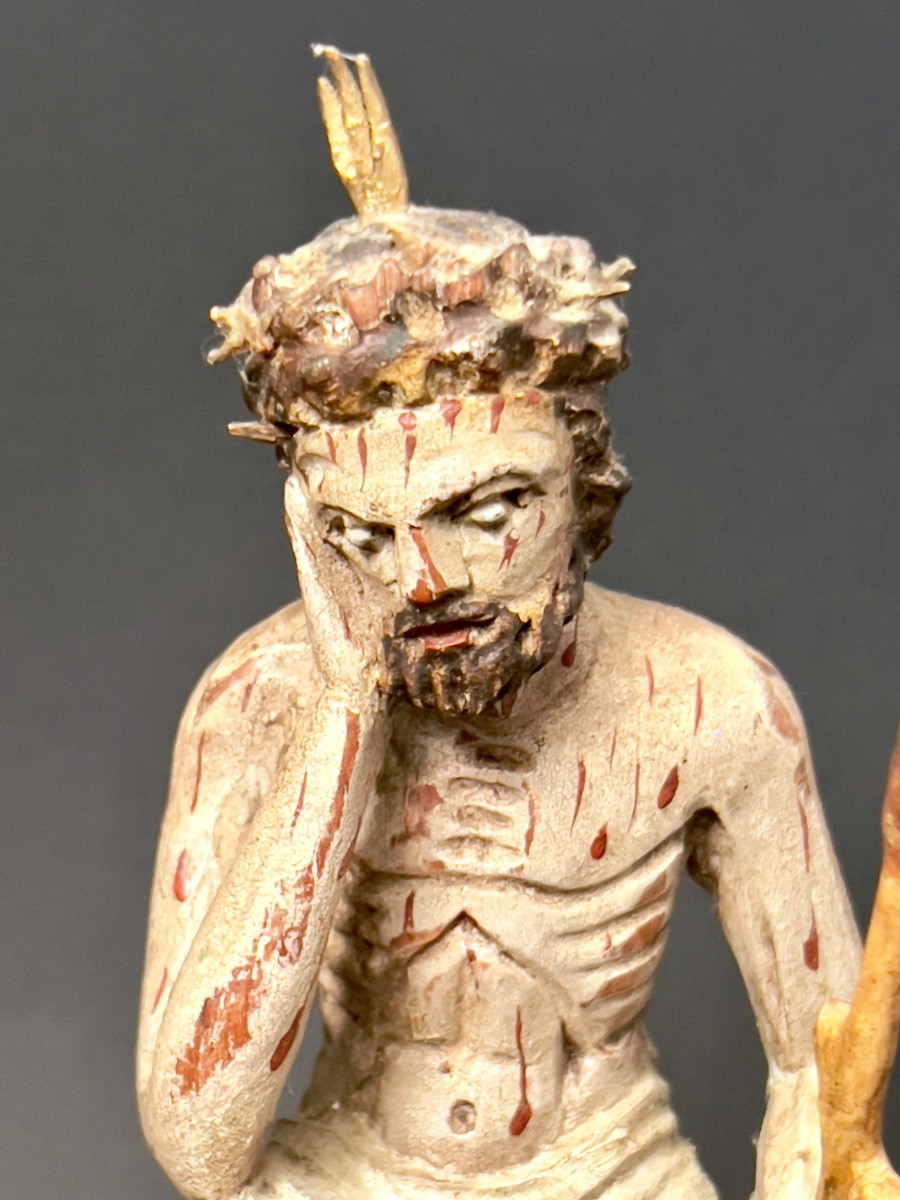 Christ Of The Outrages – “christ Of Patience” In Carved And Polychrome Wood, Italy -photo-2