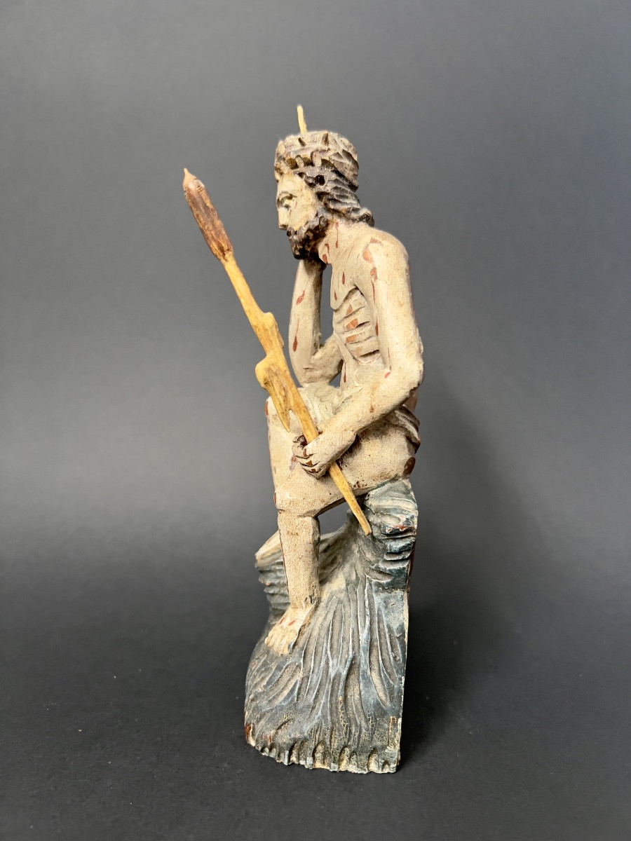 Christ Of The Outrages – “christ Of Patience” In Carved And Polychrome Wood, Italy -photo-4