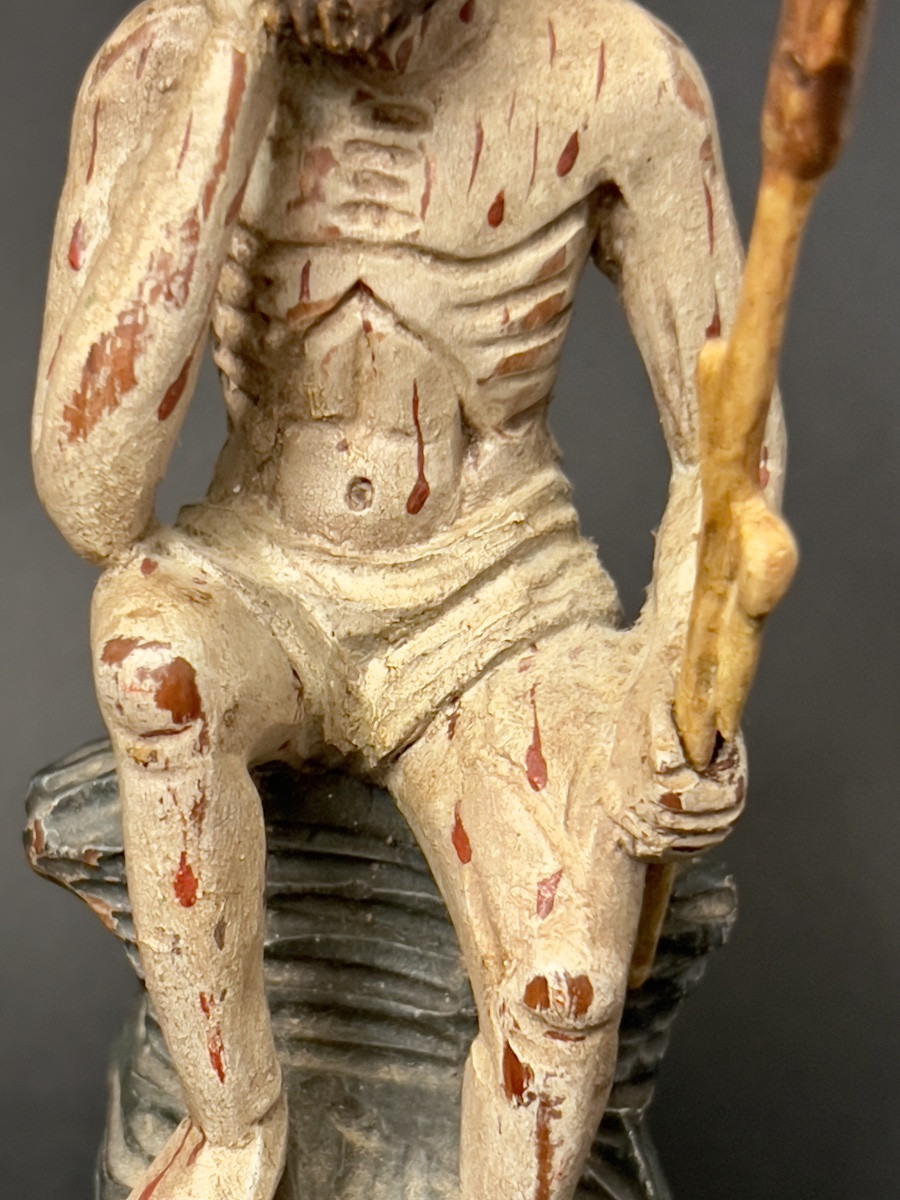 Christ Of The Outrages – “christ Of Patience” In Carved And Polychrome Wood, Italy -photo-5