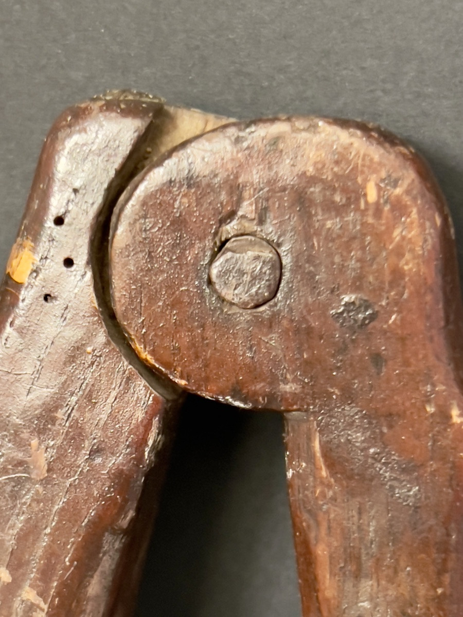 Large Engraved Wooden Carpenter's Compass – Dated 1824-photo-6