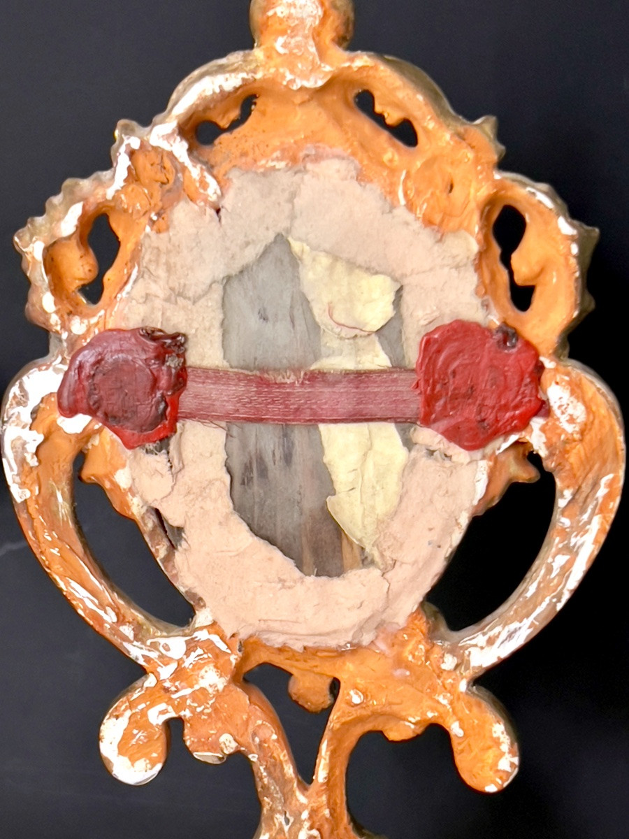 Reliquaire de la Vraie Croix  avec authentique  Italie 1765 -photo-3