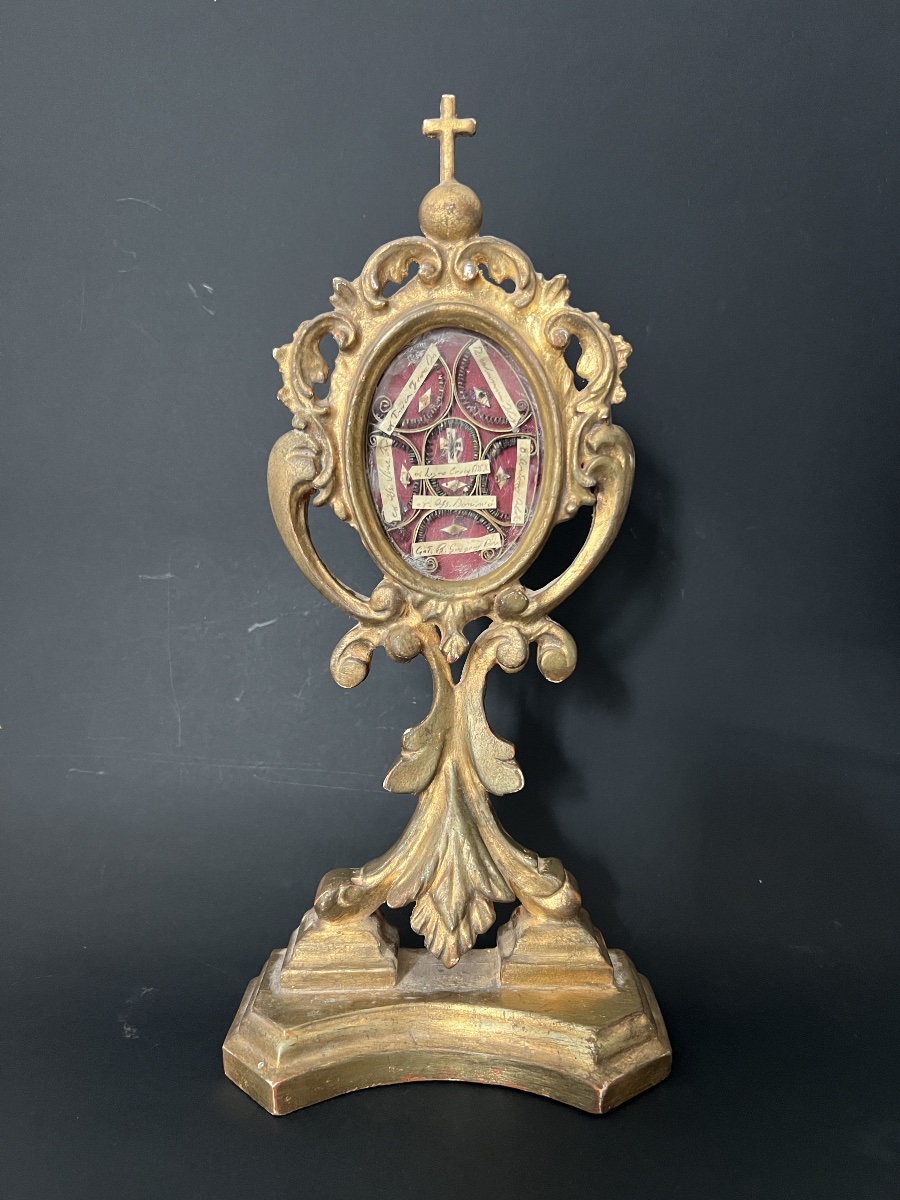 Reliquaire de la Vraie Croix  avec authentique  Italie 1765 -photo-2