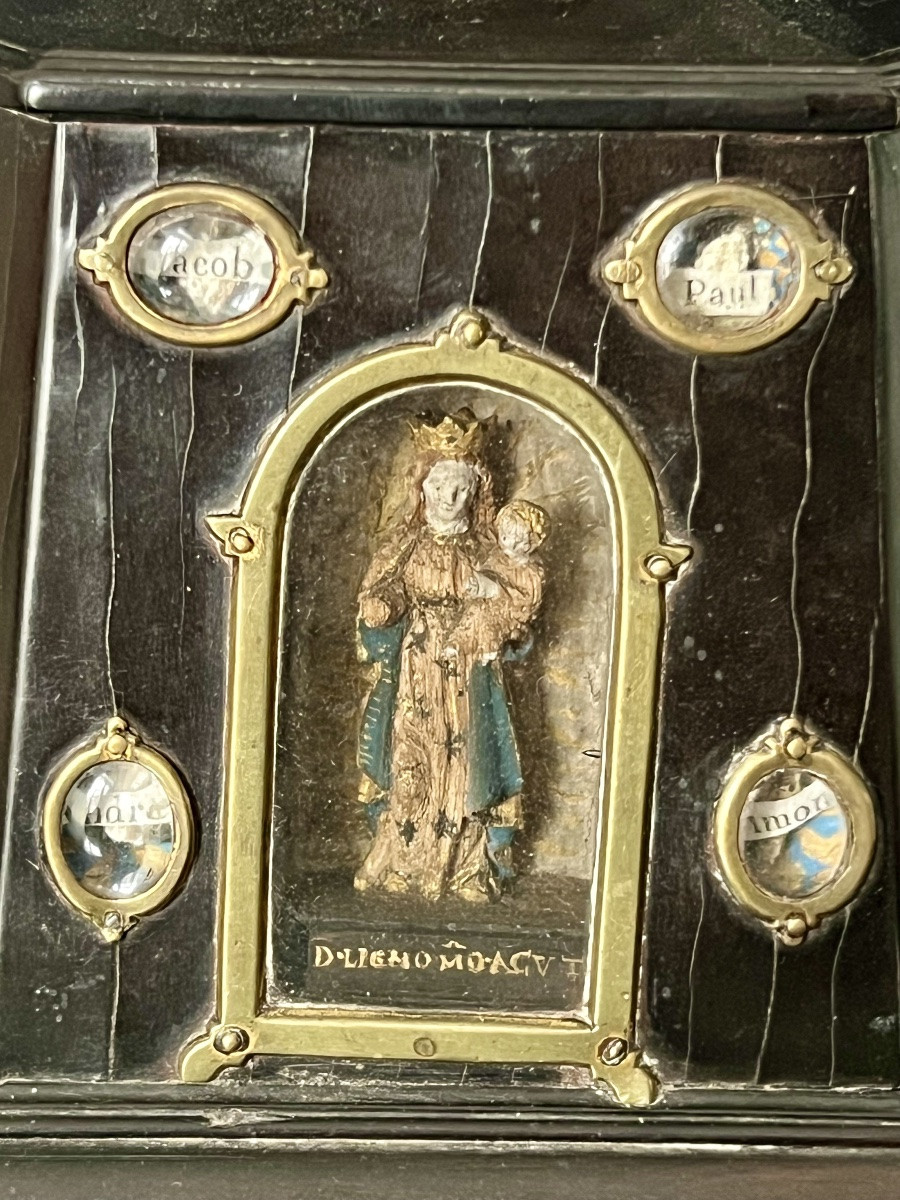 Croix reliquaire d’Autel XIXe  -photo-5