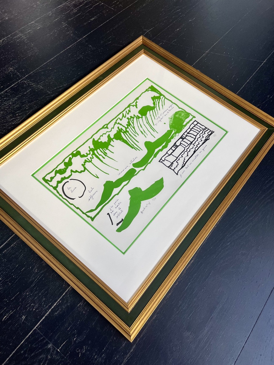 Pierre Alechinsky  Lithographie originale – Le rêve de l’ammonite -photo-1