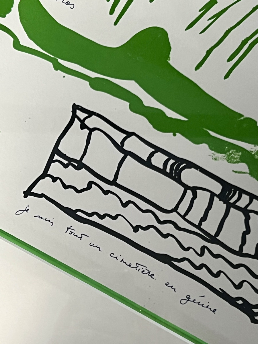 Pierre Alechinsky  Lithographie originale – Le rêve de l’ammonite -photo-4