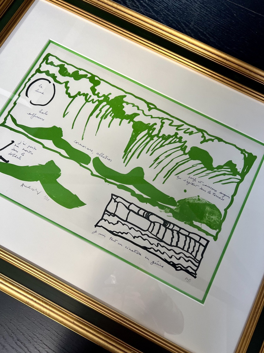 Pierre Alechinsky  Lithographie originale – Le rêve de l’ammonite -photo-6