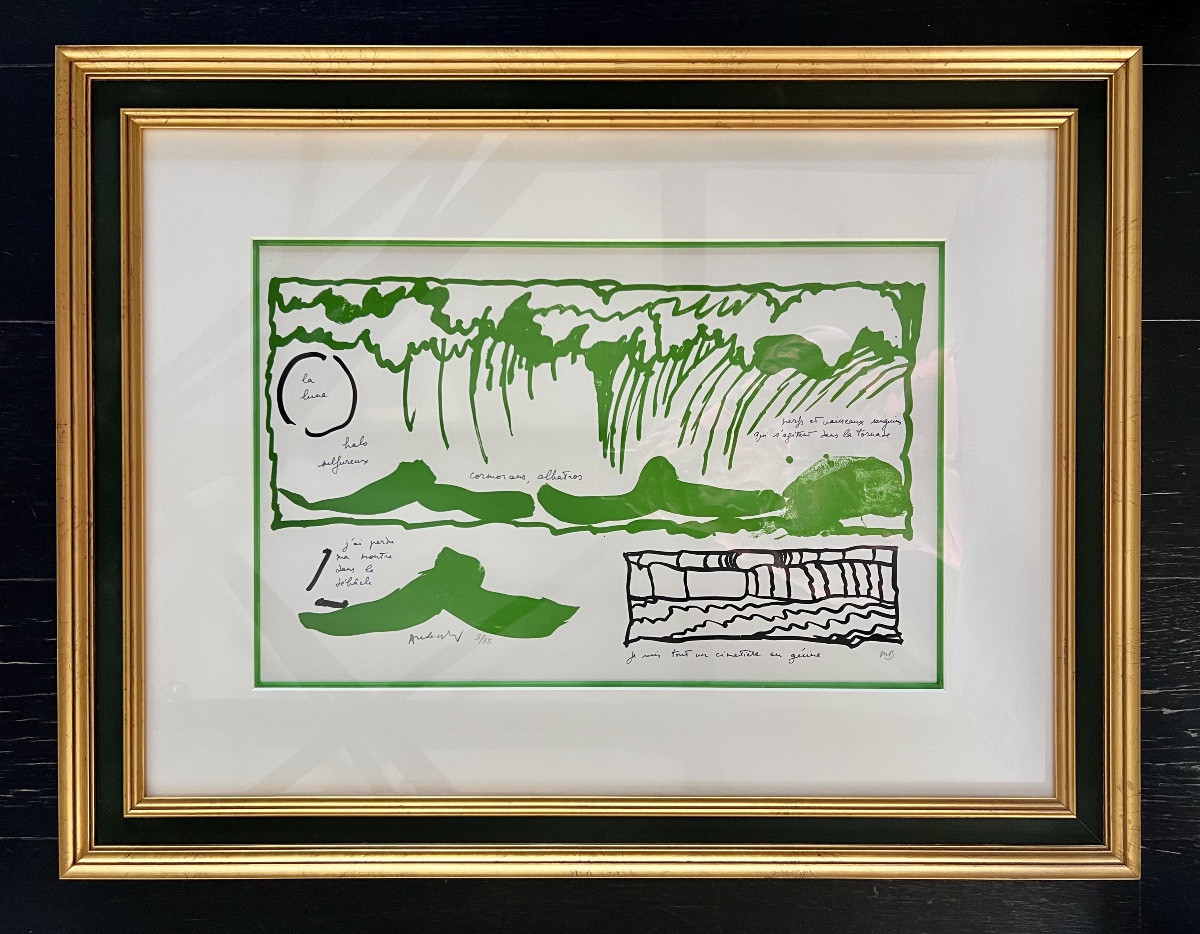 Pierre Alechinsky  Lithographie originale – Le rêve de l’ammonite 