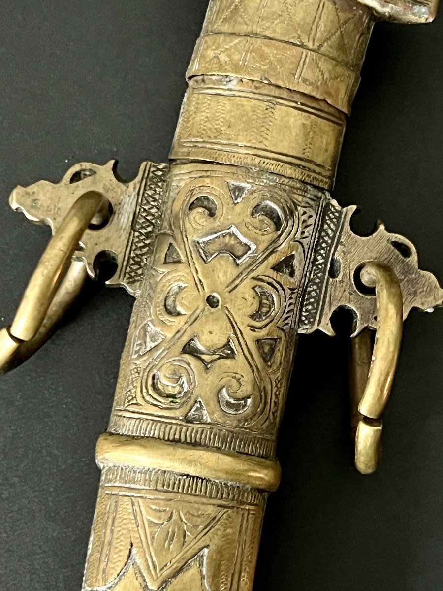 Moroccan Silver And Niello Dagger – 19th Century-photo-5