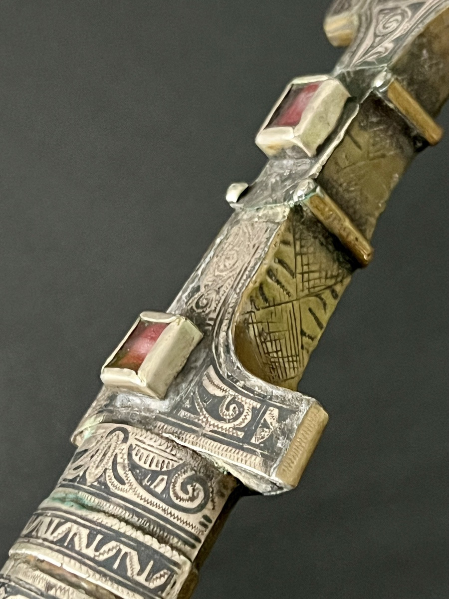 Moroccan Silver And Niello Dagger – 19th Century-photo-6