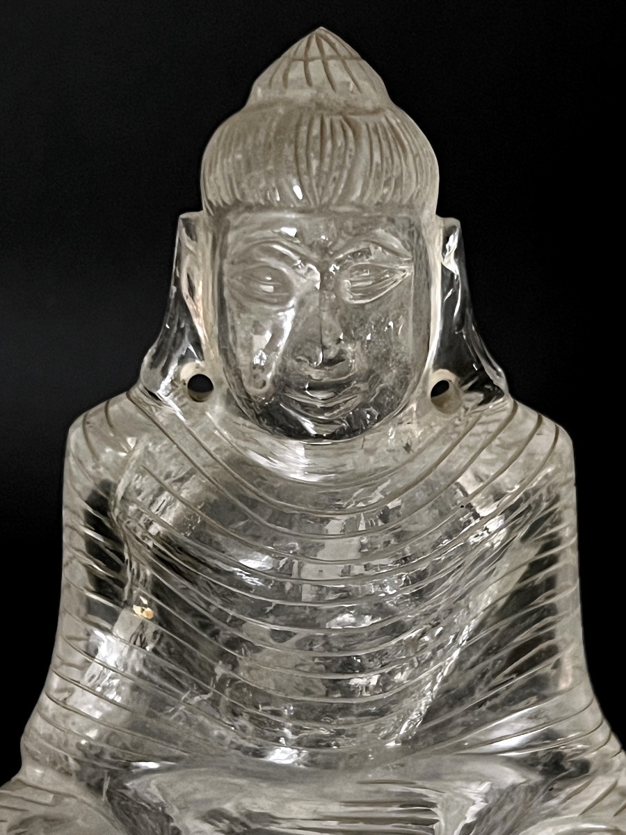 Rock Crystal Buddha Statuette-photo-2