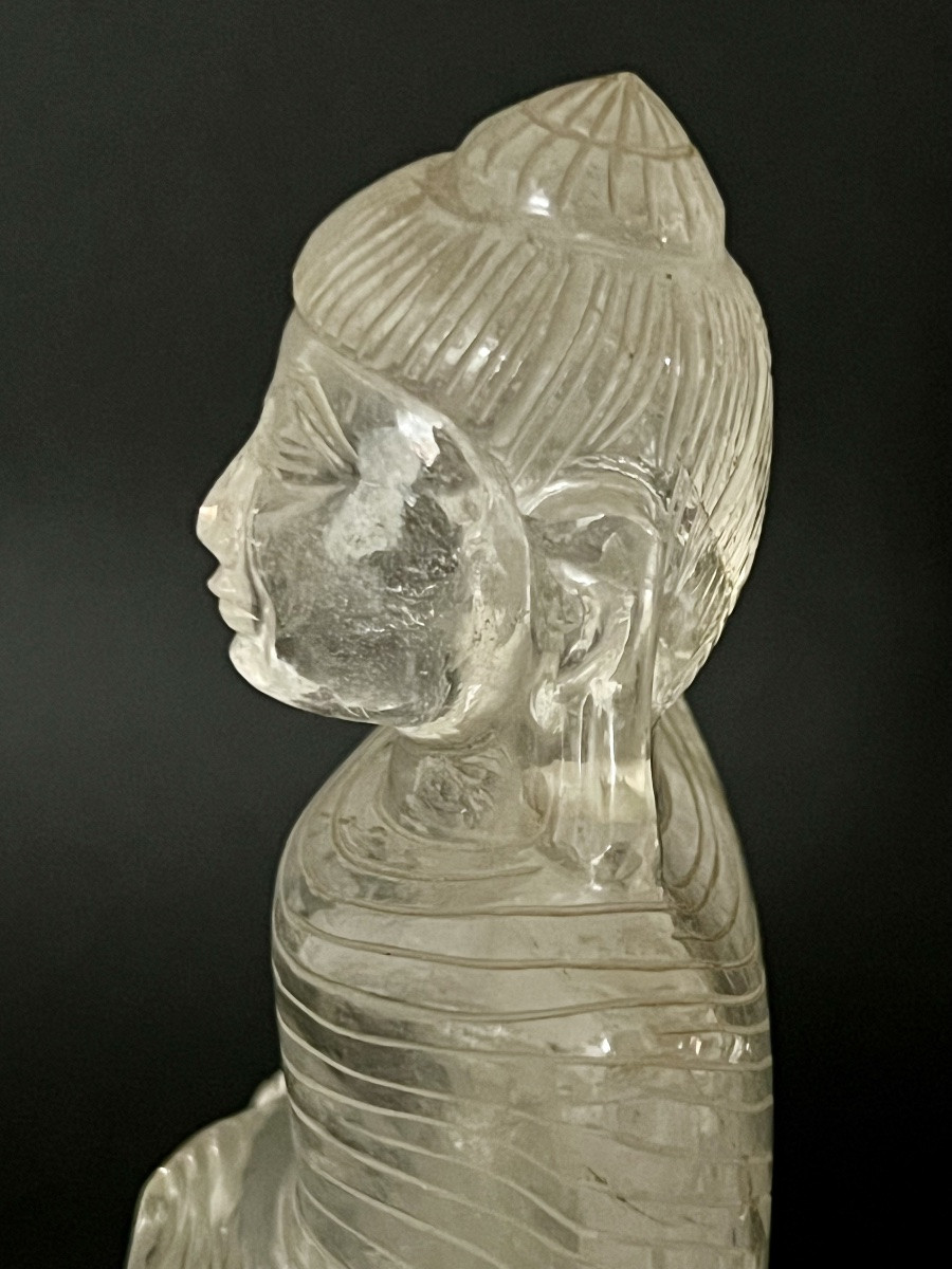Rock Crystal Buddha Statuette-photo-2