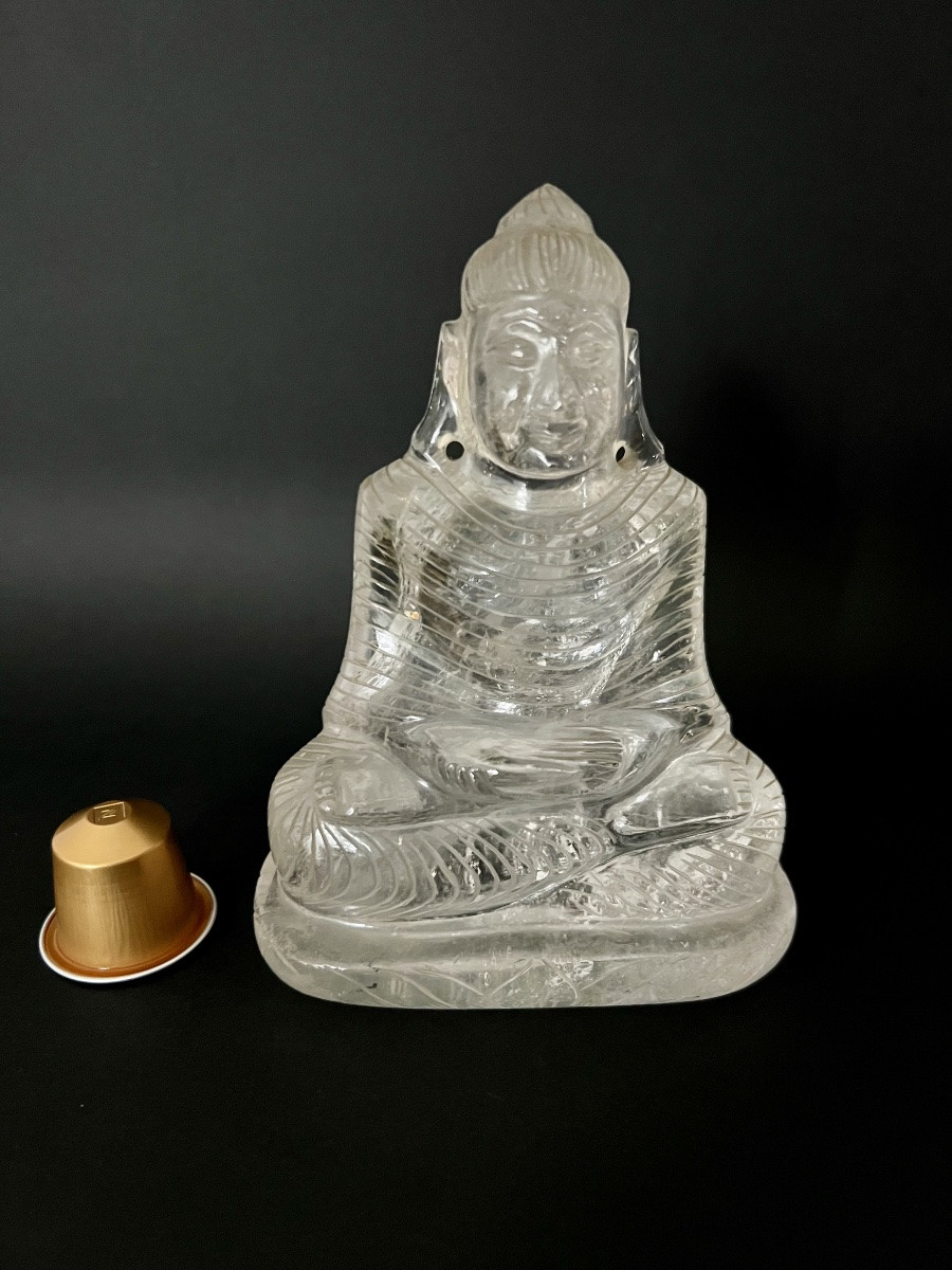 Rock Crystal Buddha Statuette-photo-4