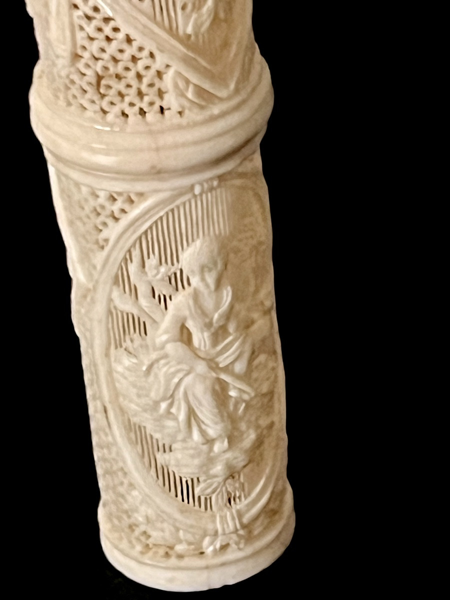 Carved Ivory Needle Case -photo-3