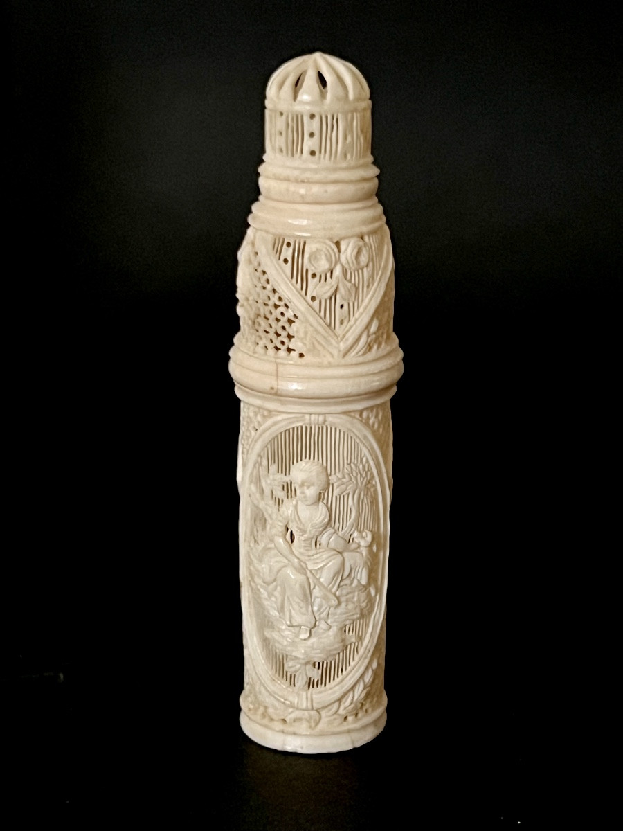 Carved Ivory Needle Case 