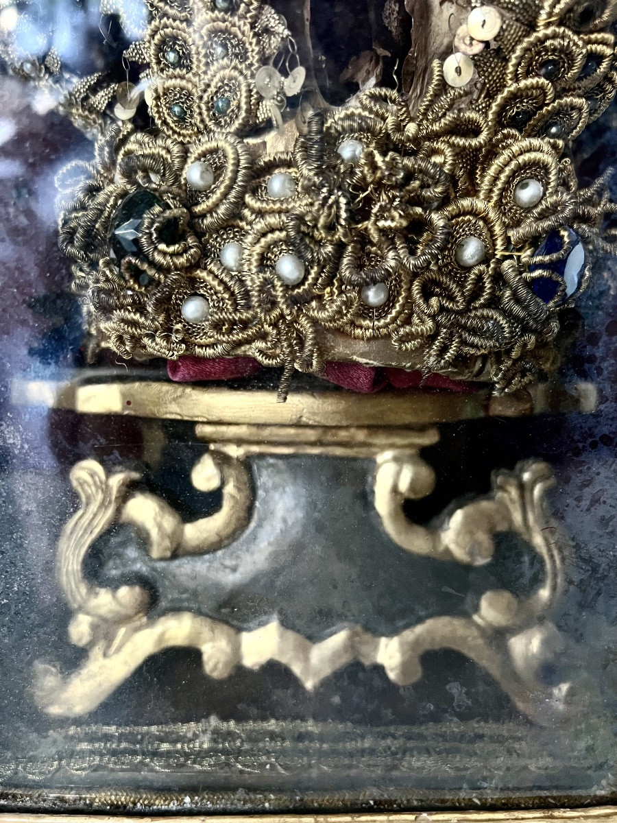 Unique et rare chasse-reliquaire du chef de sainte Eutropia, martyre -  Italie, XVIIIᵉ siècle-photo-4