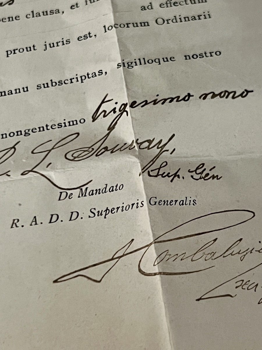 Reliquary – Saint Louise De Marillac – Ex Ossibus – With Authentic Inscription (1939)-photo-3