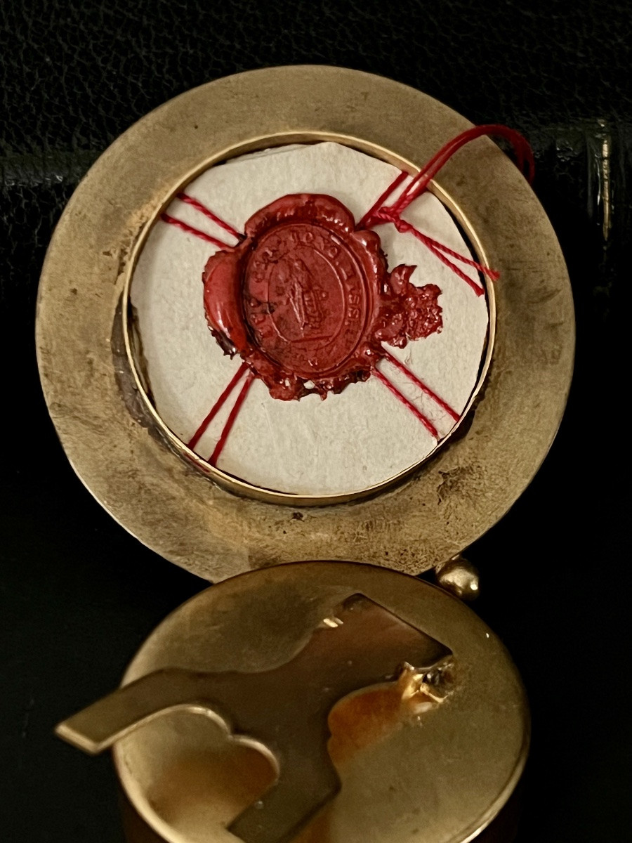 Reliquary – Saint Louise De Marillac – Ex Ossibus – With Authentic Inscription (1939)-photo-3