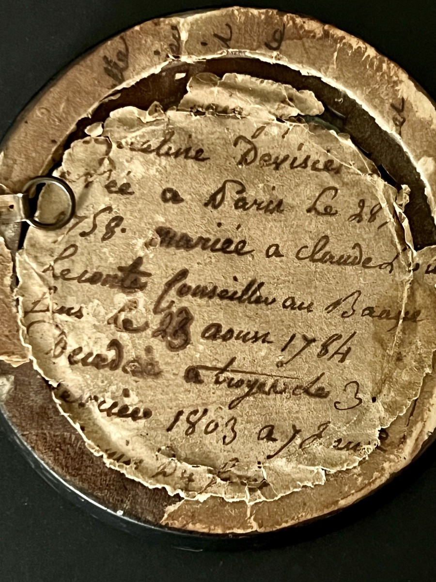 Pair Of Miniature Portraits, Late 18th Century - France-photo-6