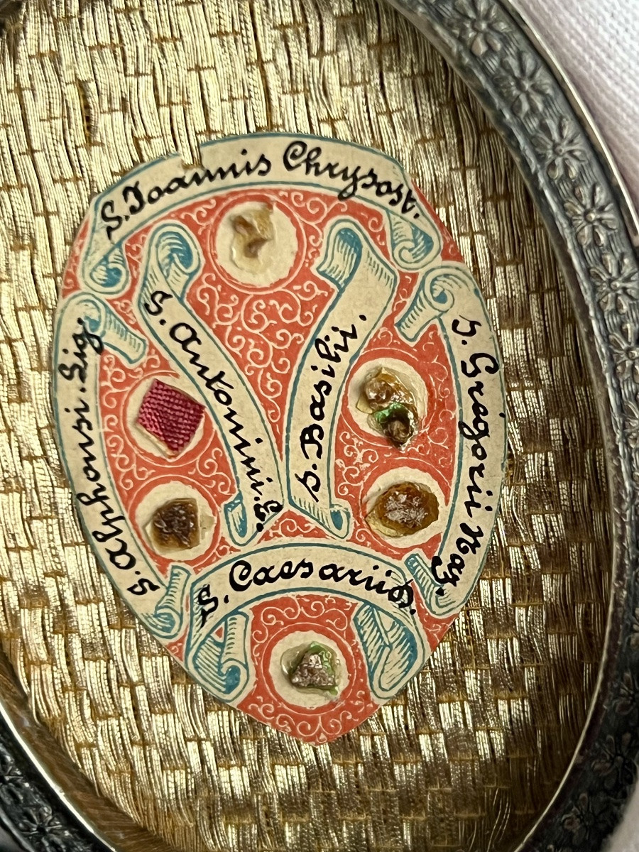 Reliquary Containing 7 Relics Of Fathers And Doctors Of The Church – Italy – Late 17th Century -photo-2