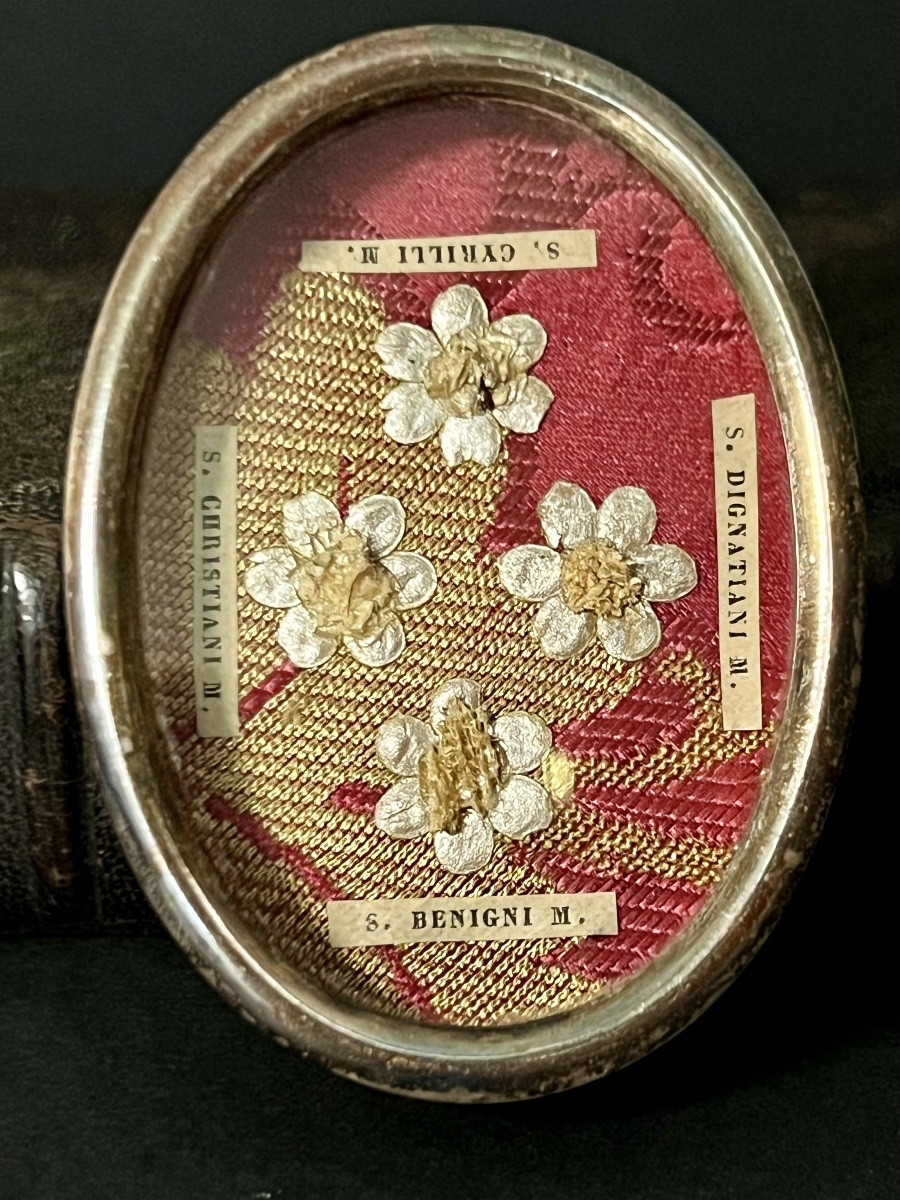 Reliquaire  contenant 4 reliques de saints martyrs – XIXᵉ siècle - Italie-photo-6